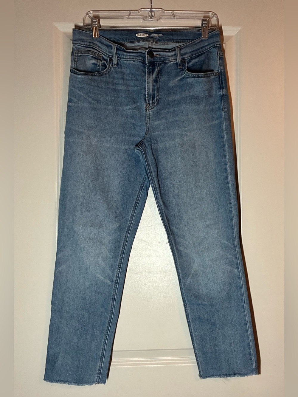 Old Navy The Power Jean aka The Perfect Straight Ankle Jeans Light Wash Size 8